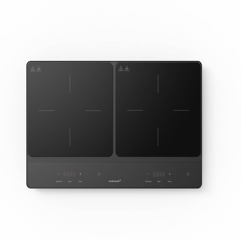 Bếp Điện Từ Đ&ocirc;i Locknlock Dual Induction Cooktop Mặt K&iacute;nh Ceramic Cao Cấp Với 10 C&ocirc;ng Suất Nấu EJI347BLK - M&agrave;u đen, , large image number null
